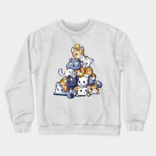 Christmas tree with cats Crewneck Sweatshirt